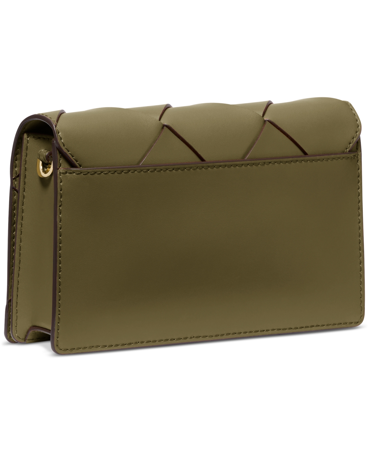 Michael Kors Michael  Jet Set Small Flap Chain Leather Crossbody In Safari Green