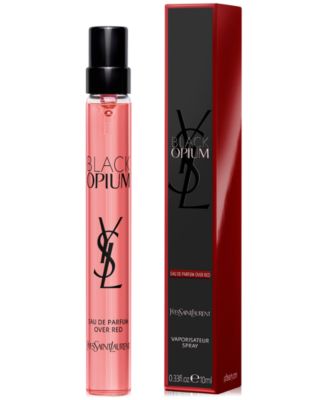 Yves Saint Laurent Black Opium Eau de Parfum Over Red Travel Spray