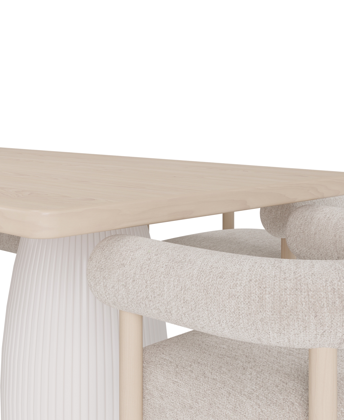 Macy's Lunare 7-pc. Dining Set (rectangular Table & 6 Rolled Back Chairs) In No Color