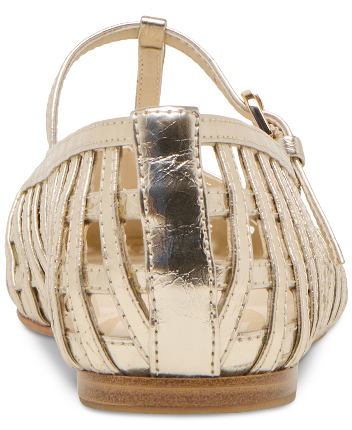 Dolce Vita Rains T-strap Flat In Light Gold Leather
