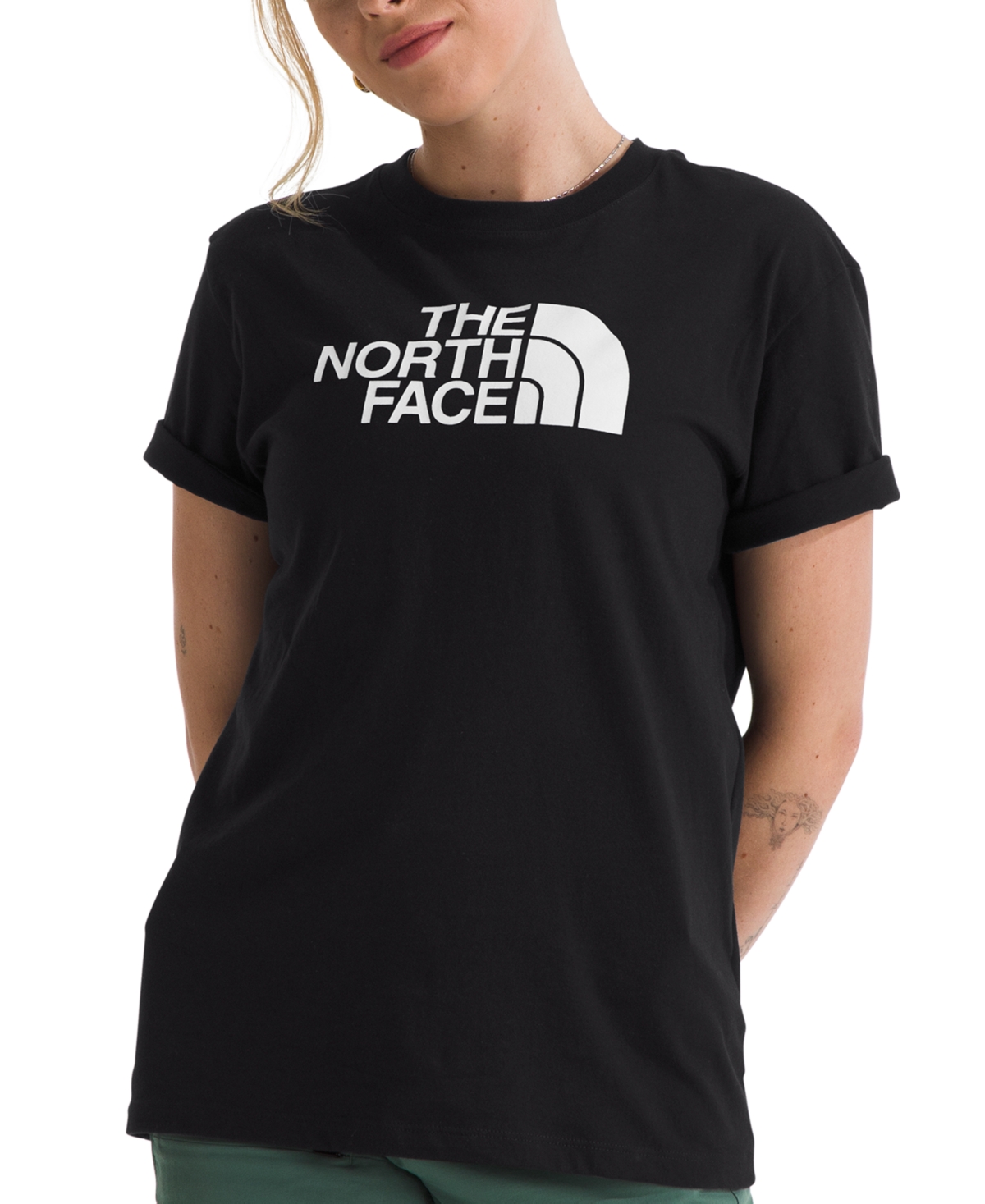 Shop The North Face Women's Short-sleeve Core Half Dome Tee In Tnf Black,tnf White
