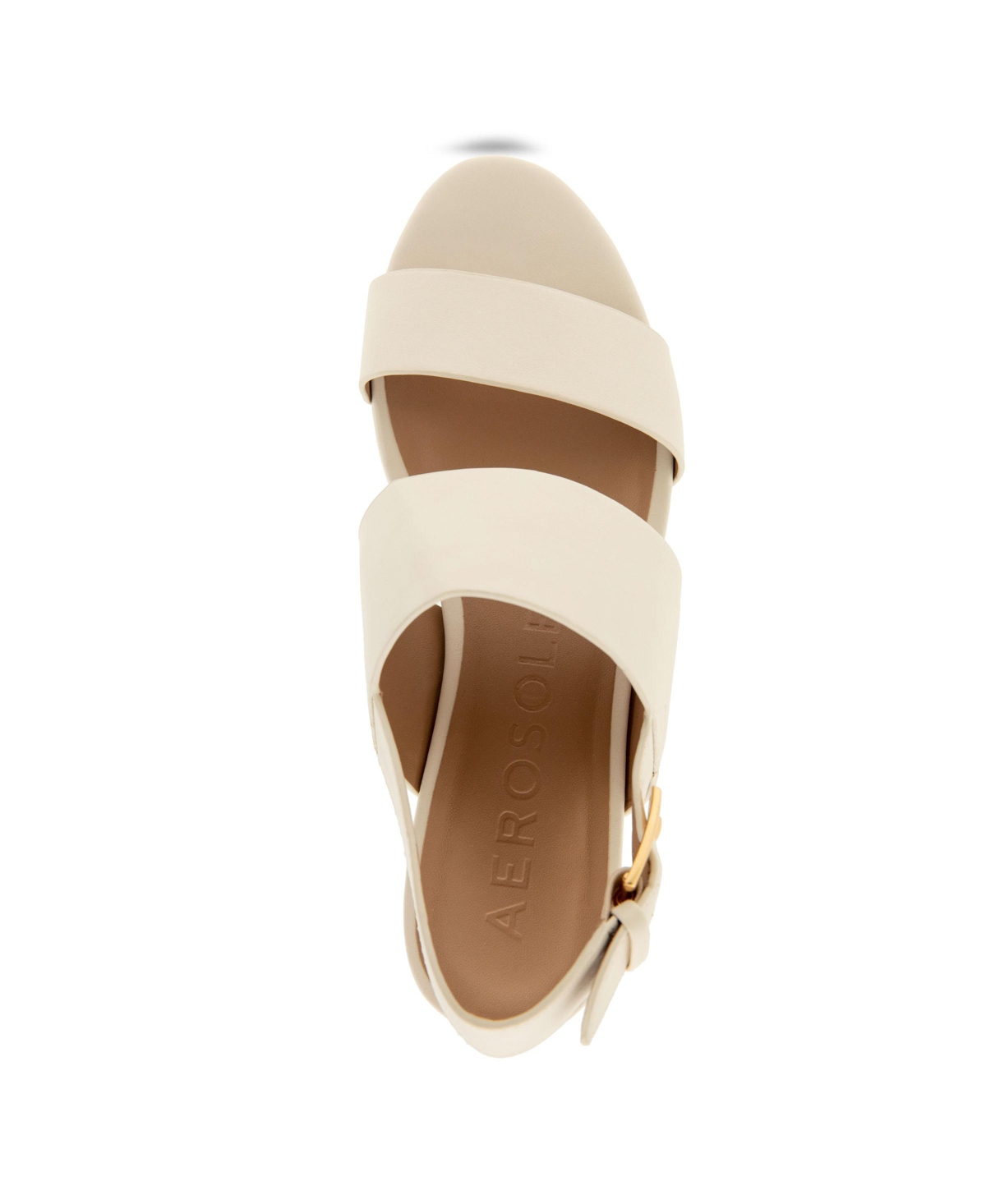 AEROSOLES WOMEN'S CAMILIA ROUND TOE PLATFORM SANDALS 