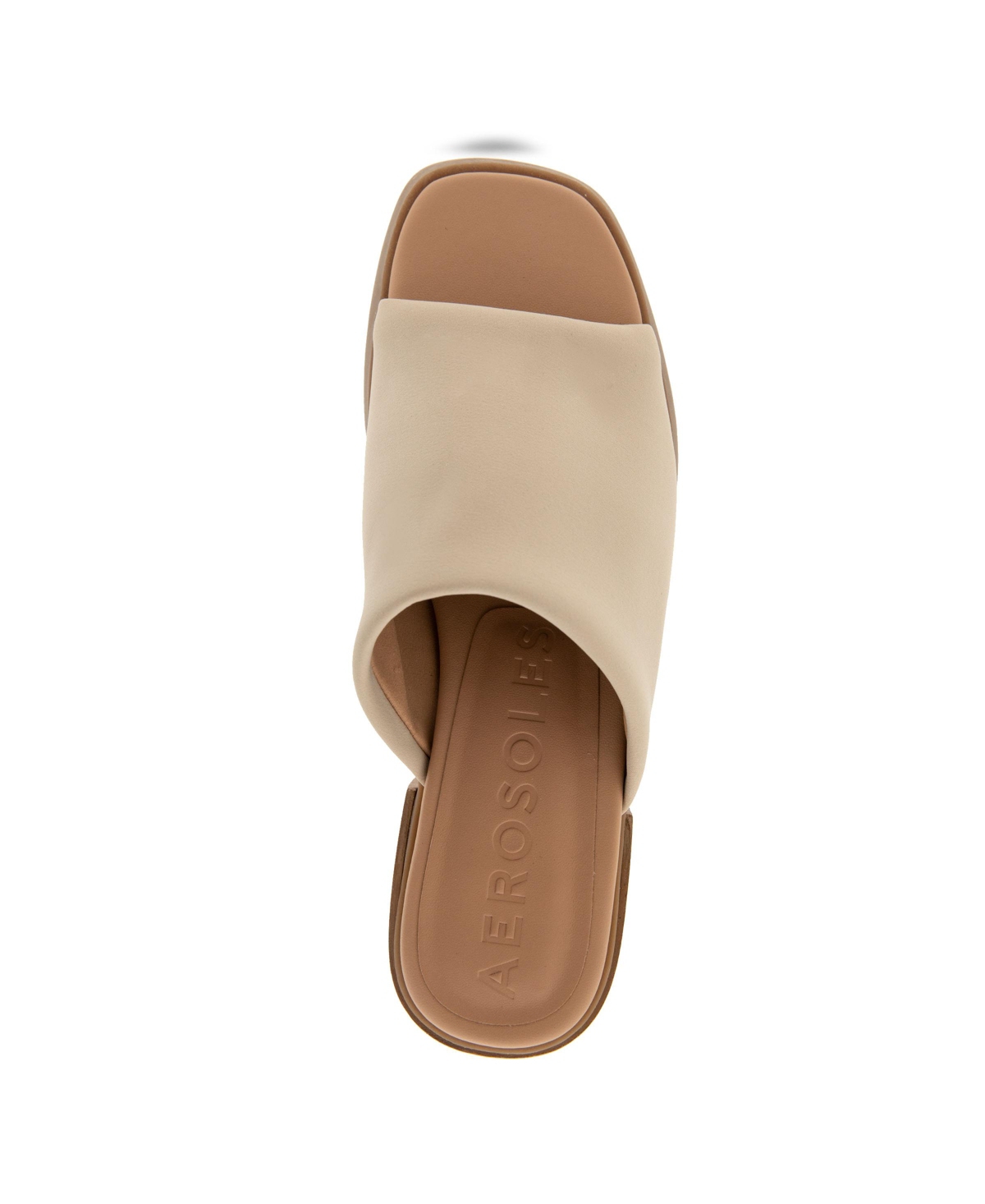 Aerosoles Denise Platform Sandal In Stone Stretch Fabric
