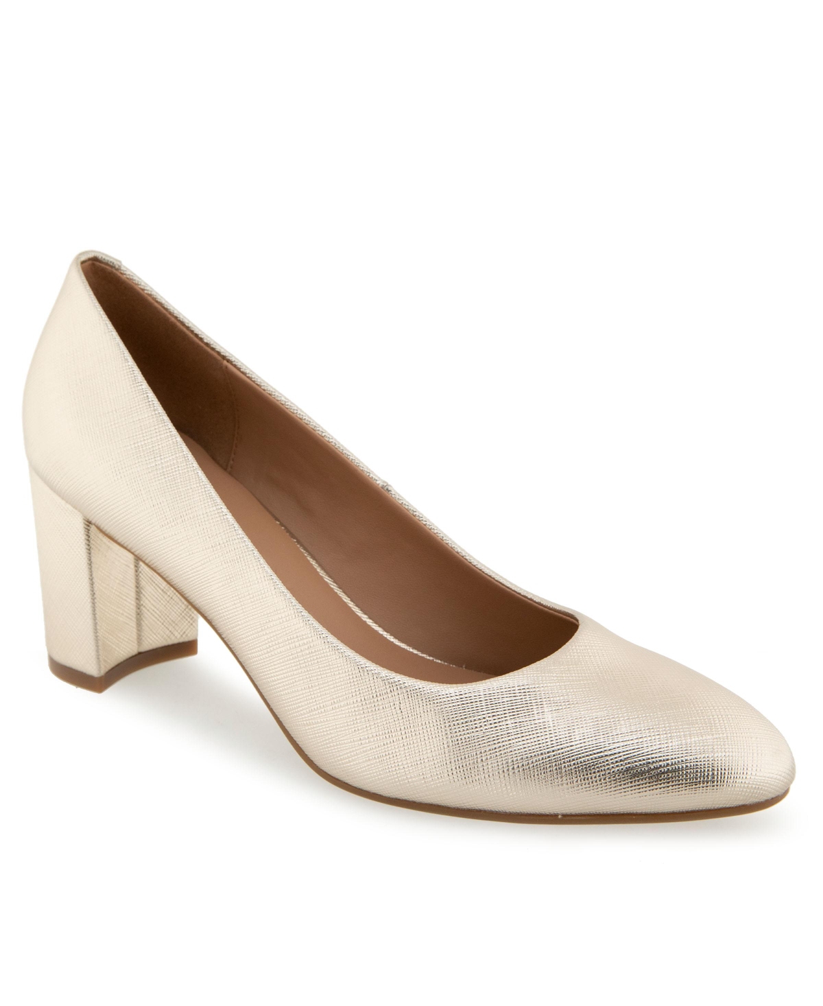 AEROSOLES WOMEN'S BETSY ALMOND TOE PUMP HEELS 
