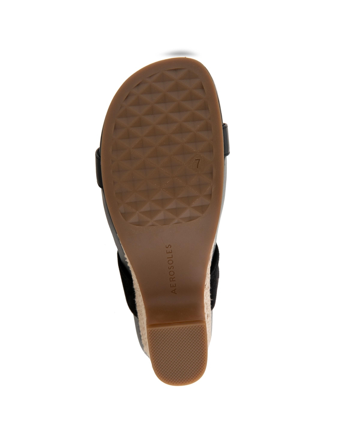 AEROSOLES WOMEN'S MACKENZIE ROUND TOE PLATFORM SANDALS 