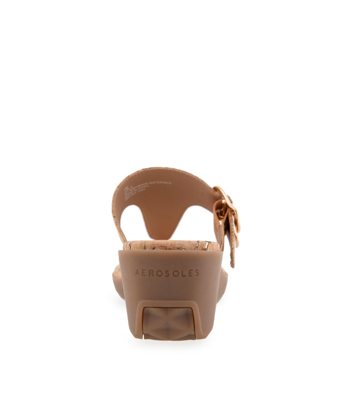 AEROSOLES WOMEN'S IZOLA ROUND TOE WEDGE SANDALS 