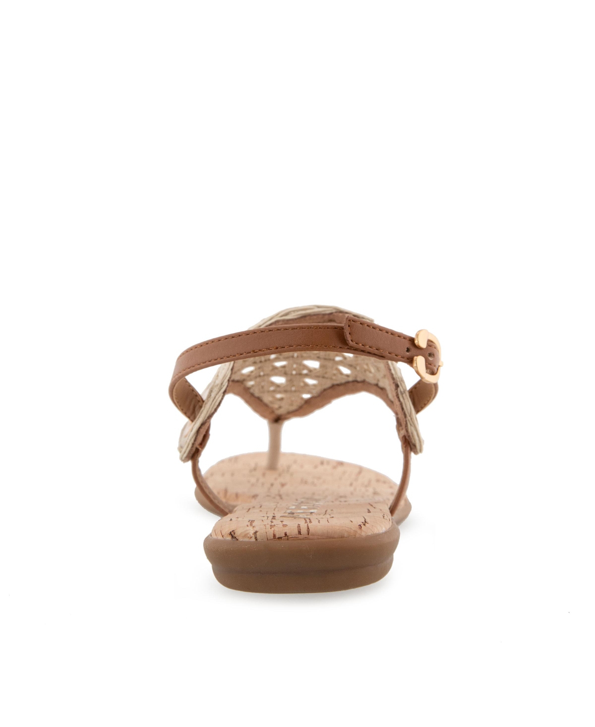 Shop Aerosoles Women's Conclusion Thong Open Toe Sandals In Natural Crochet Raffia