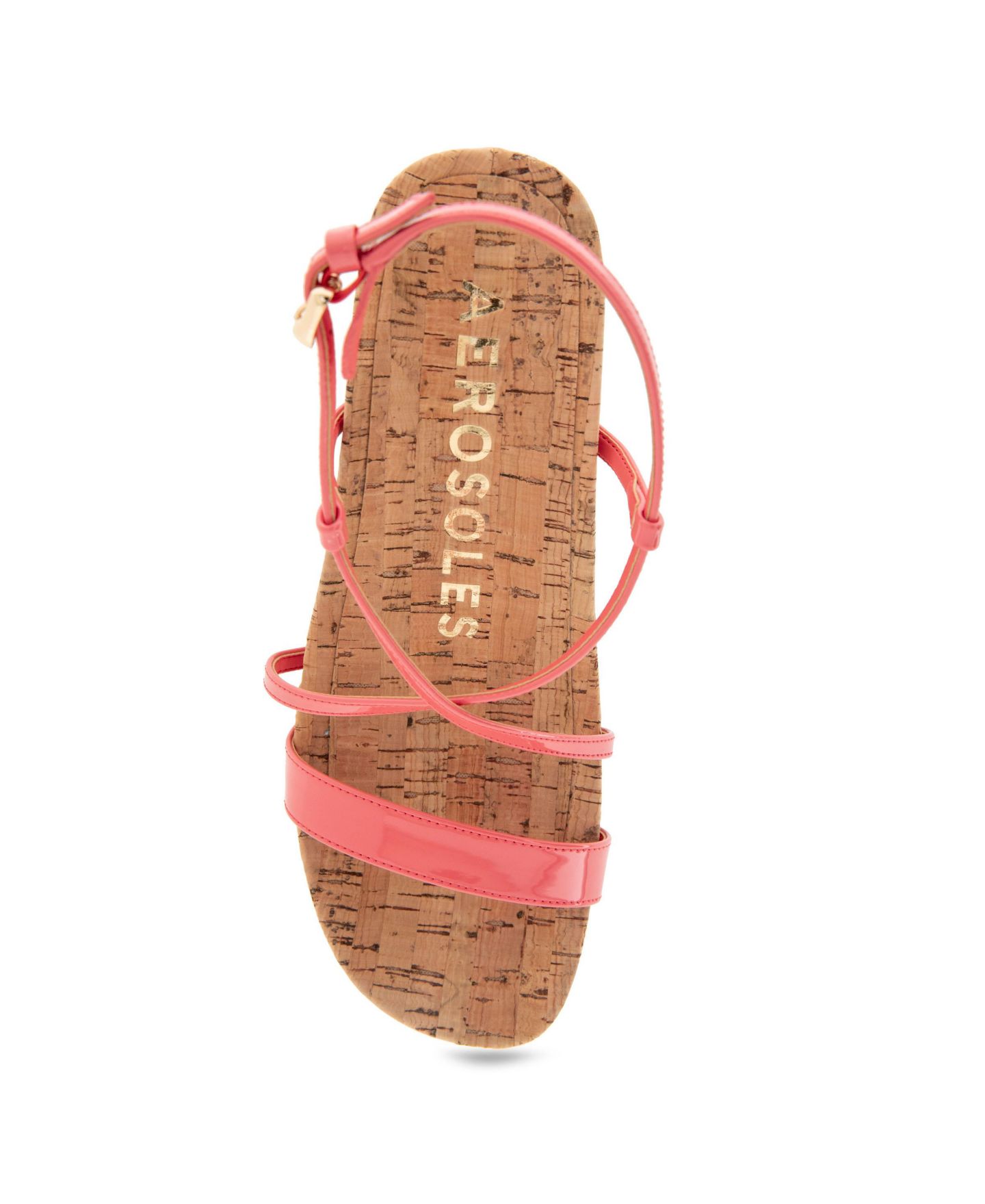 Женские сандалии Aerosoles Miles Round Toe Wedge, цвет: Коралловый лаковая искусственная кожа — фото 4