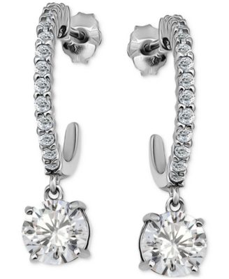 Cubic Zirconia Round Hoop Earrings (3-1/4 ct. t.w.) in 18k Gold over Sterling Silver