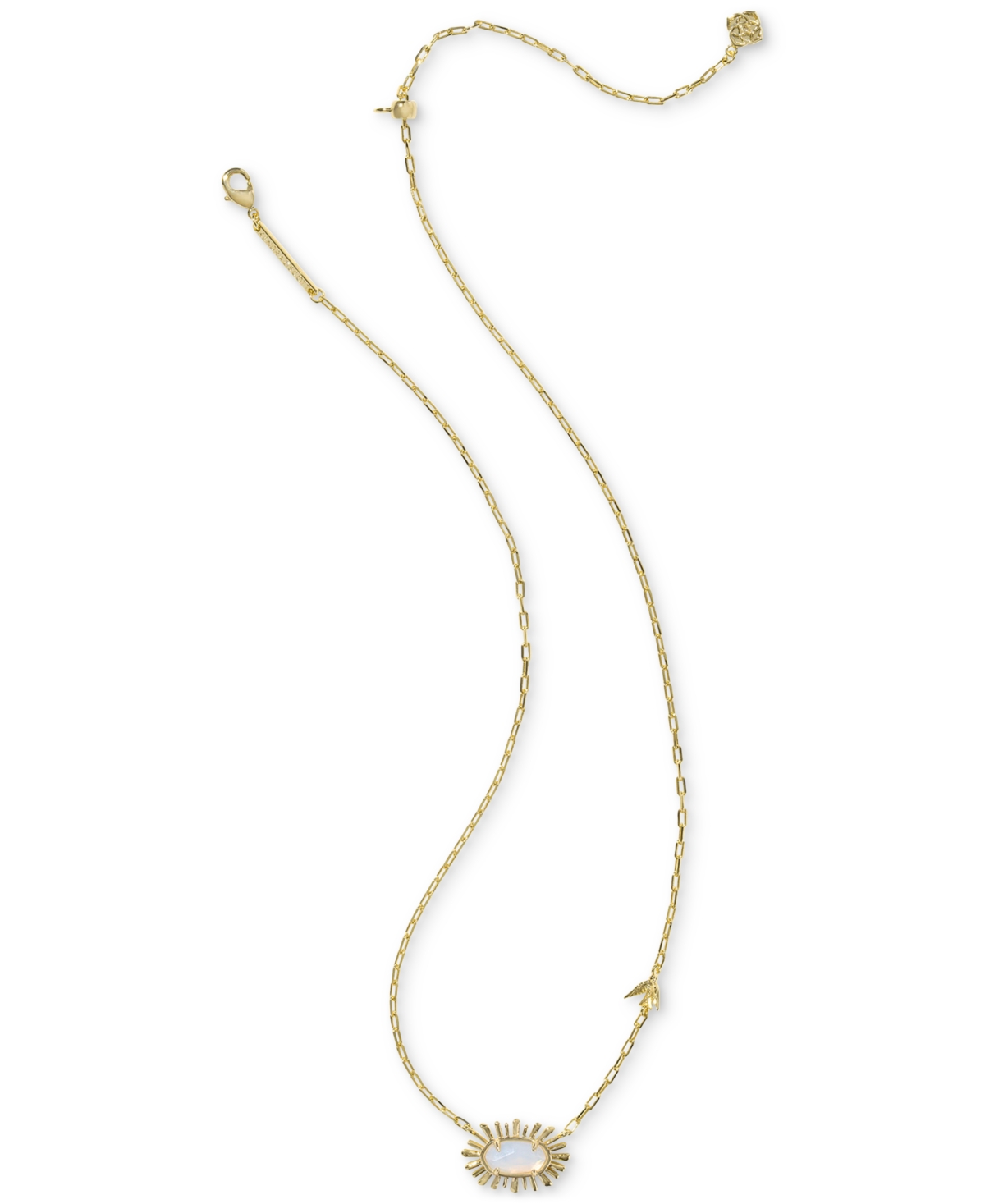 Kendra Scott 14k Gold-plated Elisa Bird Short 19" Pendant Necklace In Gold Opalite Illusion