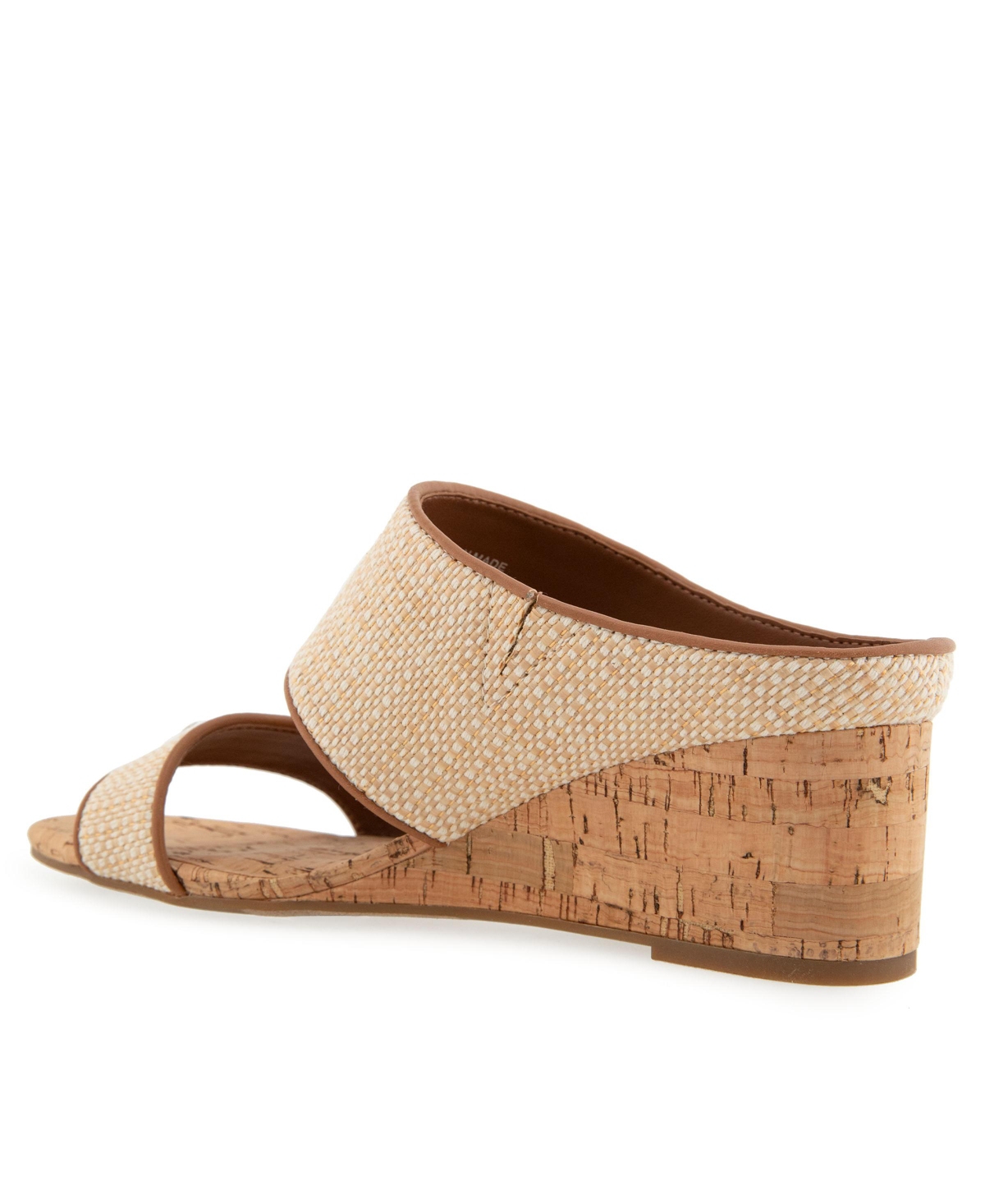 AEROSOLES WOMEN'S WHEELER ROUND TOE WEDGE SANDALS 