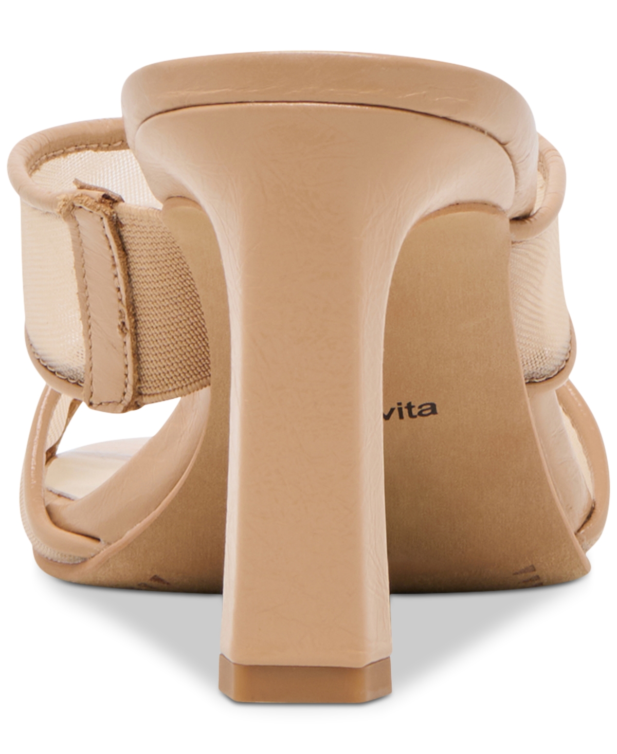 Dolce Vita Women's Gitel Crossband Slide High Heel Dress Sandals In Light Tan Mesh