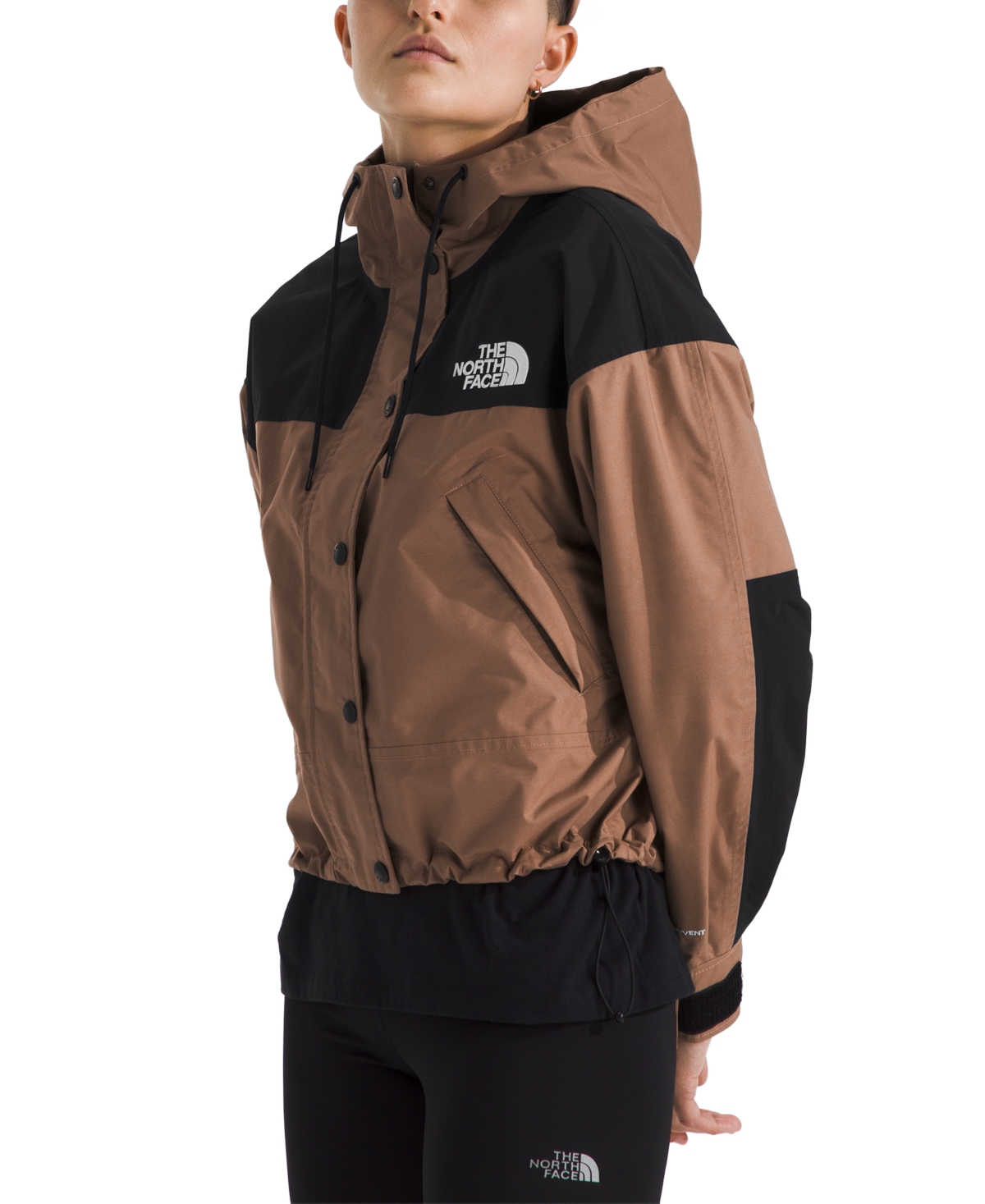 Shop The North Face Women's Reign On Jacket In Latte,tnf Black