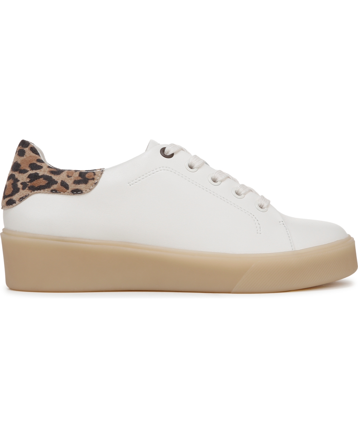 Naturalizer Women's Morrison 3.0 Round Toe Lace Up Sneakers In Warm White,leopard Leather,suede