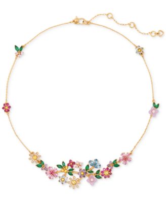 kate spade new york - Bursting Blooms Gold-Tone Multi-Stone Necklace