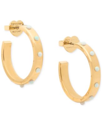 kate spade new york - Set In Stone Gold-Tone Hoop Earrings