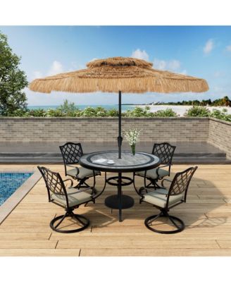 10 Ft. Outdoor Double Top Hawaiian Style Thatch Umbrella