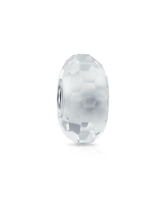 Faceted Murano Glass Charm Bead with Sterling Silver Core