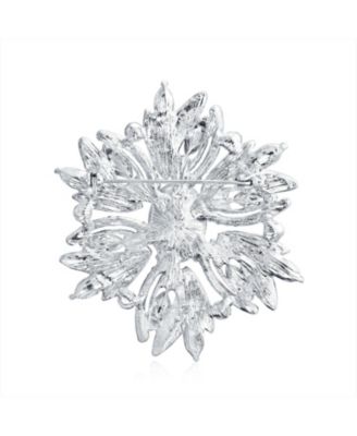  Crystal Flower Art Deco Brooch Pin Scarves