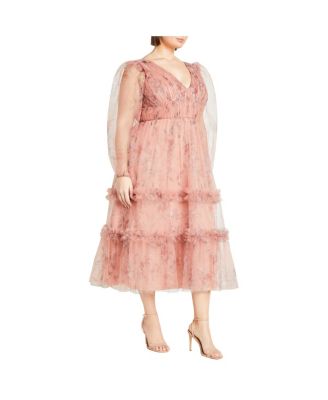 Women's Kitty Print Maxi Dress