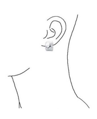 Geometric Hammered Dome Half Hoop Clip-On Earrings For Non-Pierced Ears