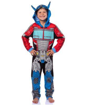 Big Boys Retro Autobots Hooded Union Suit Character Pajama