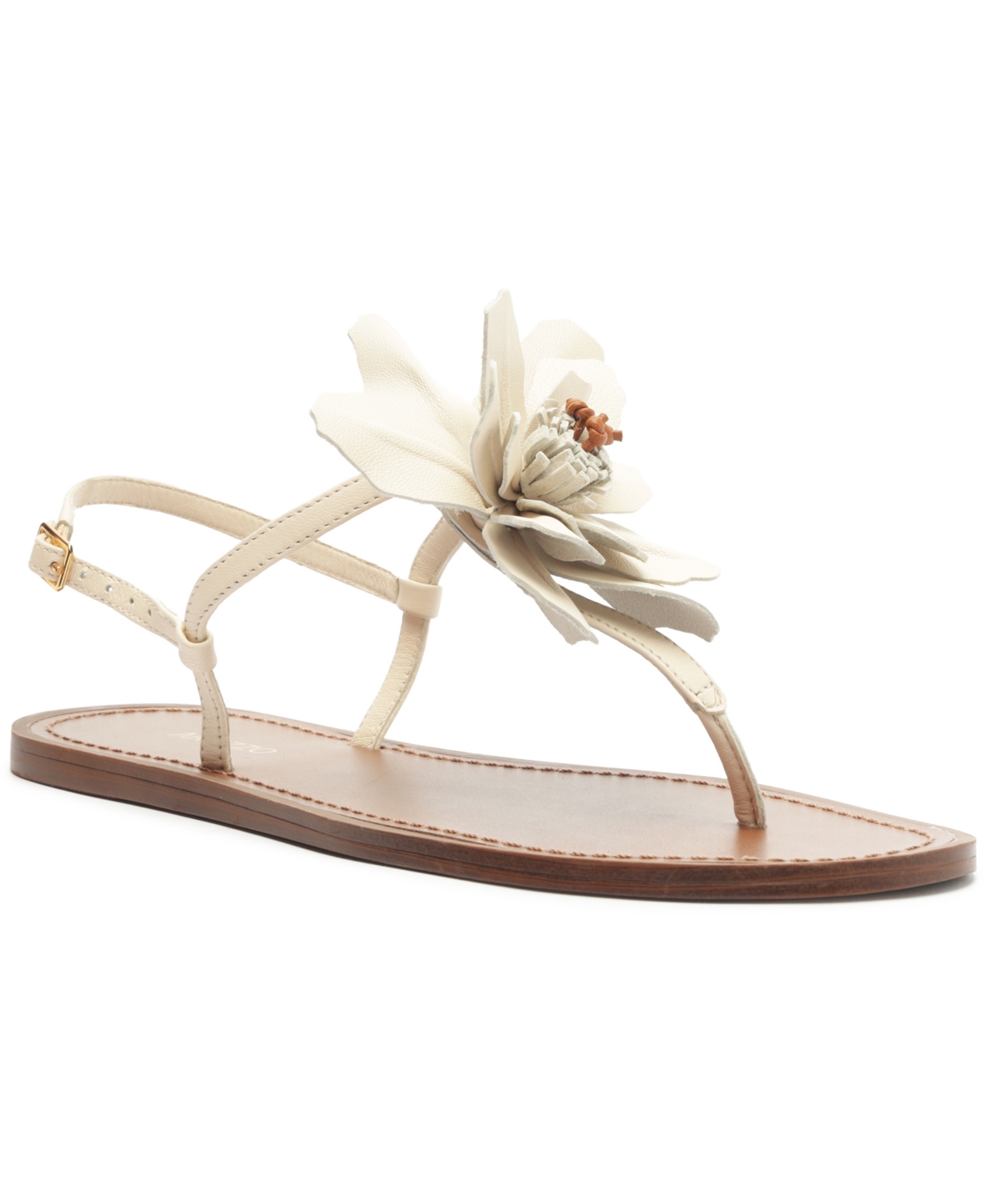 Women's Daisy Buckle Flat Sandals - Gold