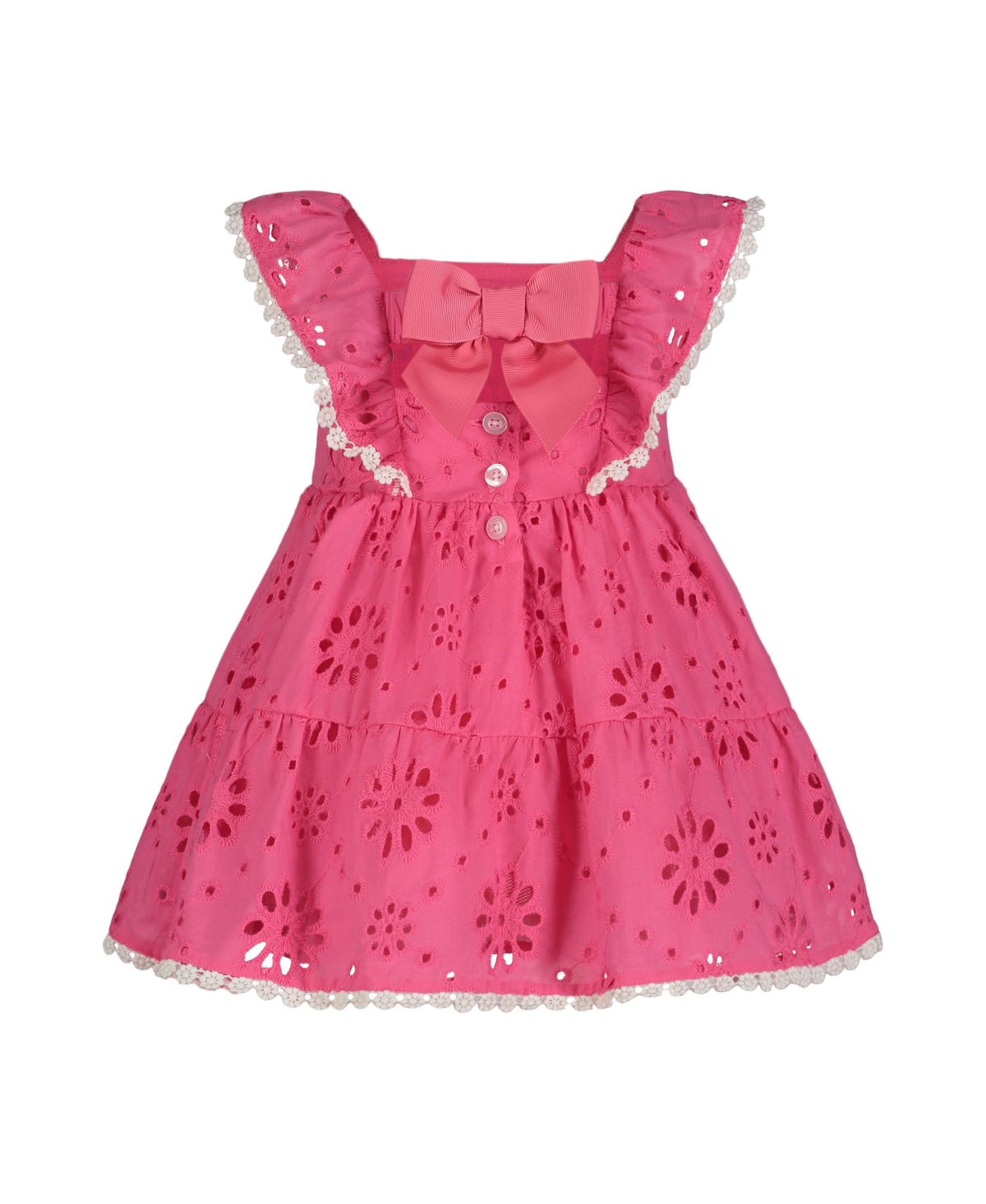 BLUEBERI BOULEVARD BABY GIRLS DAISY TRIM RUFFLED SUNDRESS 
