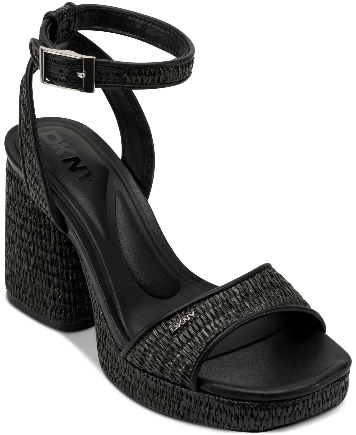Женские сандалии DKNY Scotia Ankle Strap Dress Sandals, цвет: Чёрный — фото 1