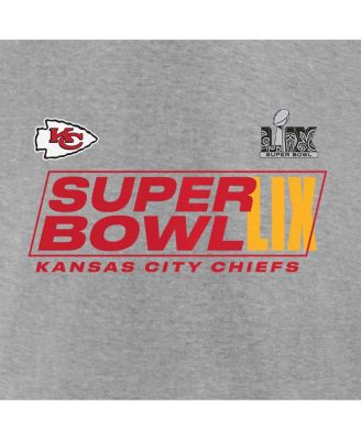 Men's Heather Gray Kansas City Chiefs Super Bowl LIX Roster T-Shirt