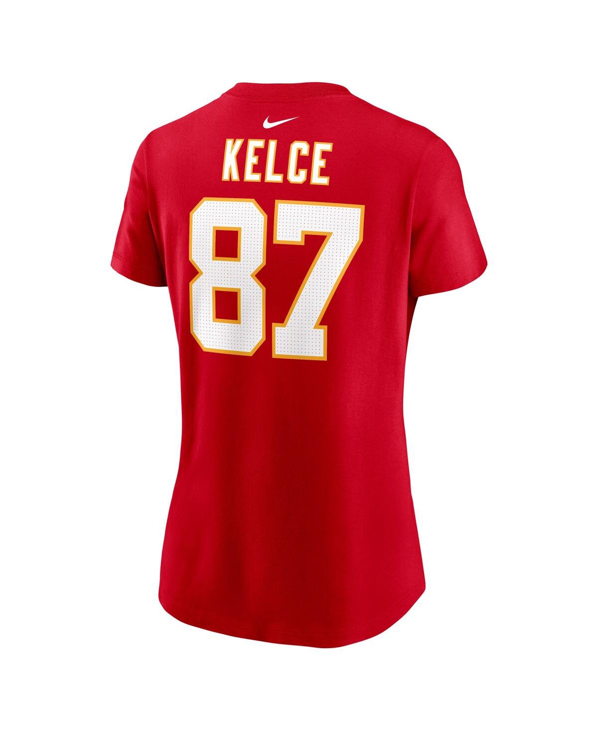 Nike Women's Travis Kelce Red Kansas City Chiefs Super Bowl Lix Name Number T-shirt In Red