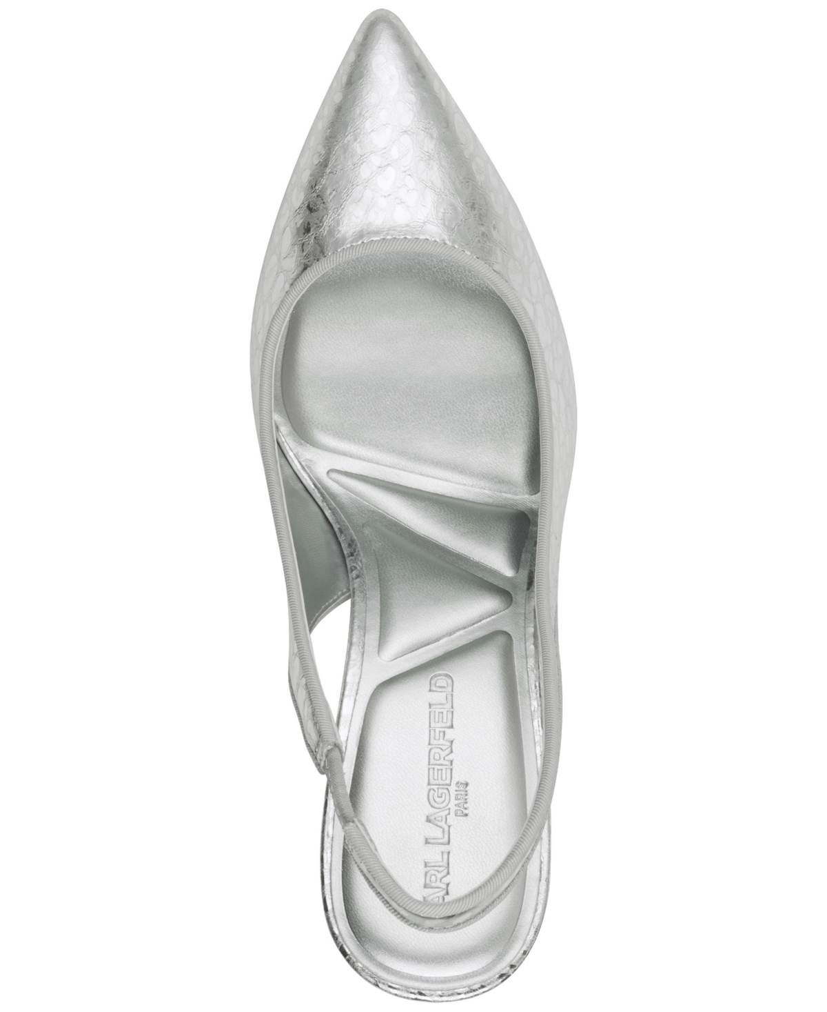 Shop Karl Lagerfeld Women's Rosalyn Slingback Pumps In Silver