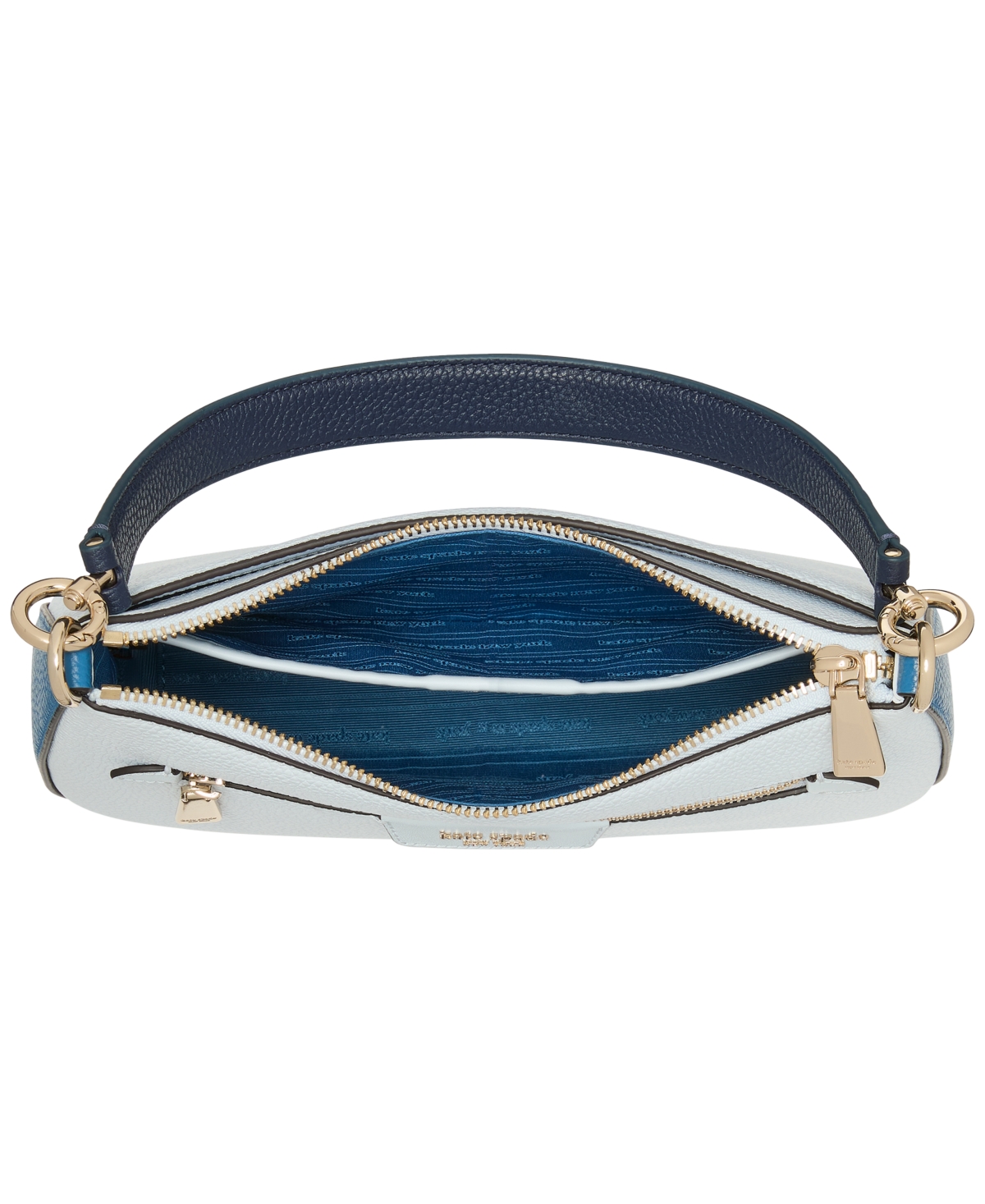 Kate Spade Hudson Colorblocked Pebbled Leather Small Convertible Crossbody In Pale Sapphirine Multi