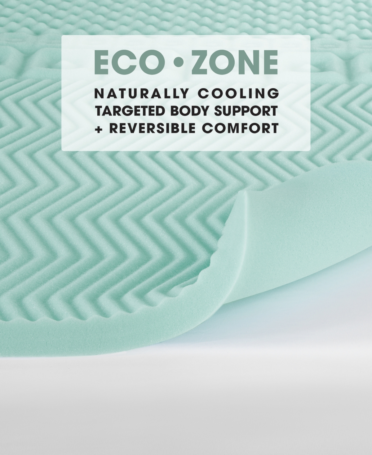 Dream Serenity Ecozone 2" Memory Foam Mattress Topper, Twin Xl In Blue