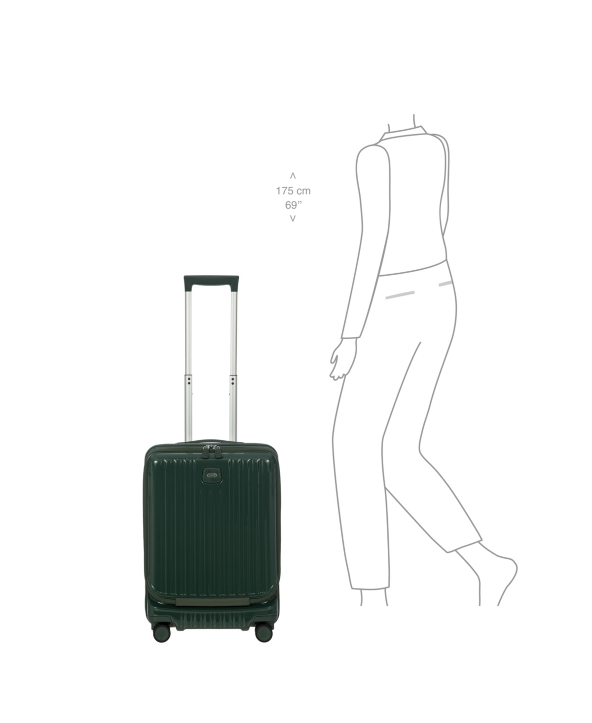 Bric's Milano Positano 21" Spinner With Pocket In Emerald