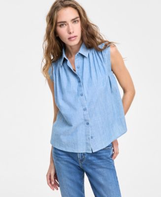 売れ筋商品|||リーバイス カットソー トップス レディース Women's Gracen Cotton Button-Front Blouse Lillian Floral Levi's Women's Gracen Cotton Button-Front Blouse - Macy's