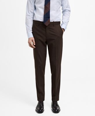 MANGO - Men's 100% Wool EU Slim-Fit Suit Pants