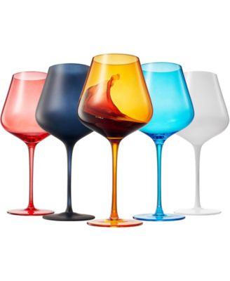 Colors of New York City Wine Glasses, Set of 5