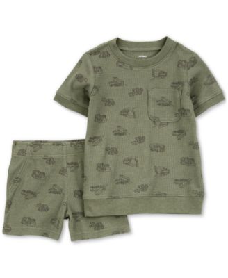 Carter's - Baby Boys Construction T-Shirt & Shorts, 2 Piece Set