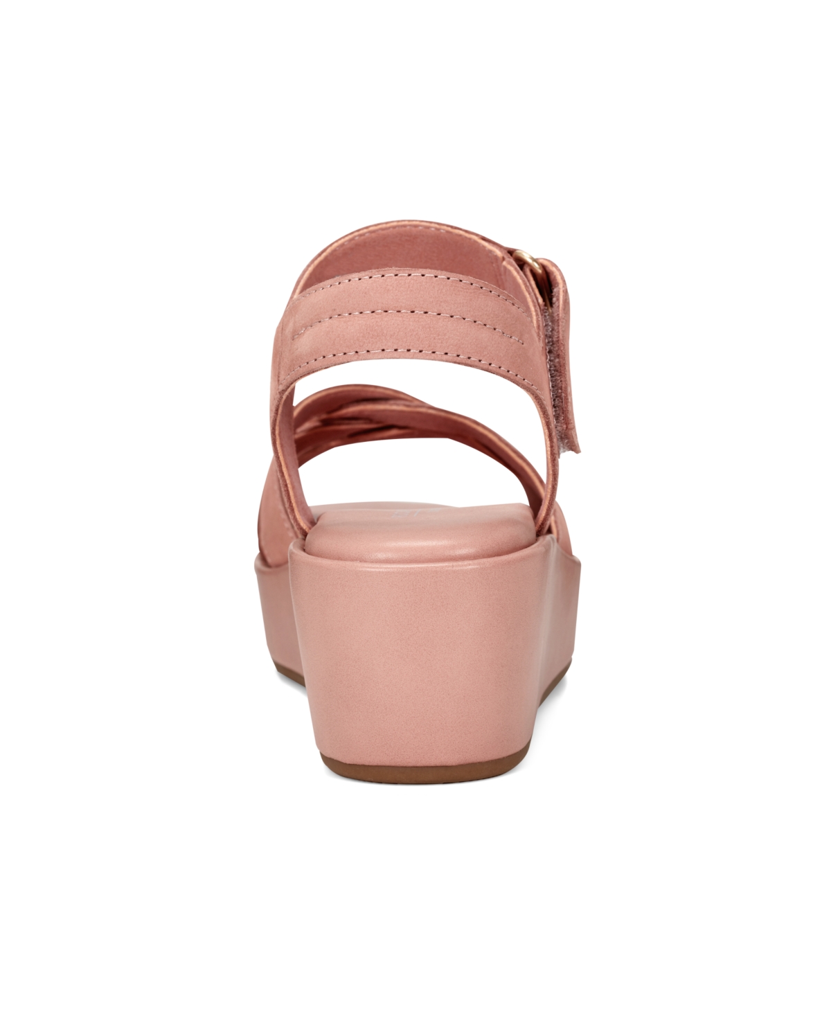 Shop Rockport Women's Amira Strappy Open Toe Casual Wedge Sandals In Dusty Rose Nubuck