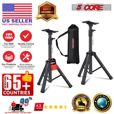 Speaker Stand Tripod Tall Adjustable 36 Inch DJ Pole Mount Studio Monitor Stands