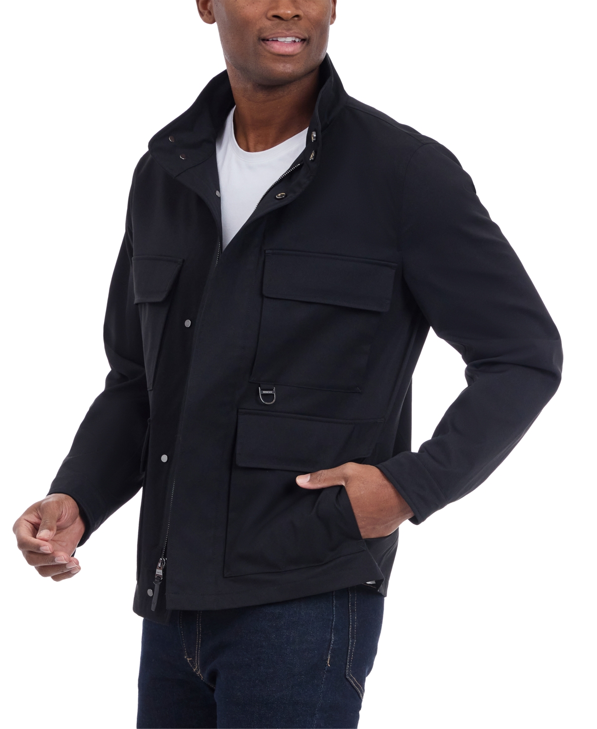 Michael Kors Men's Four Pocket Field Coat In Black