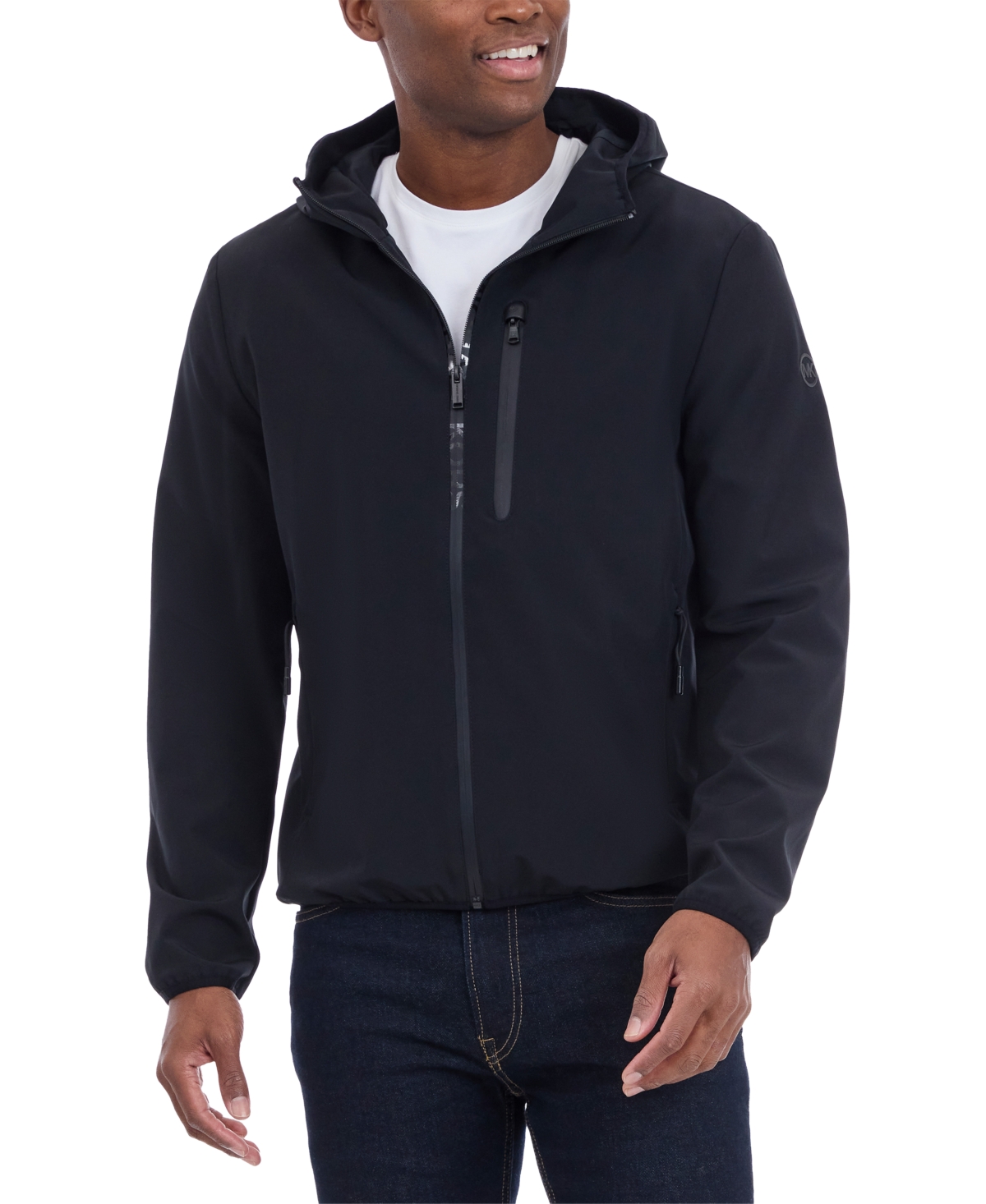 Michael Kors Men's Hooded Soft Shell Jacket In Black