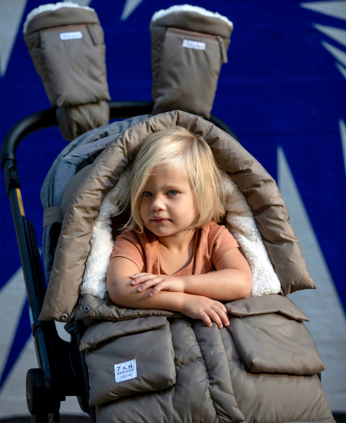 7am Enfant Baby Front Pocket Blanket 212 Evolution In Chestnut