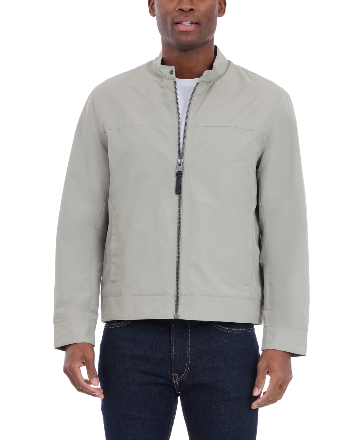 Michael Kors Men's Lightweight Moto Jacket In Light Sage