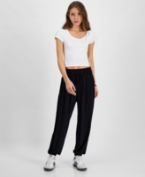 Kingston Grey Juniors' Smocked Jogger Pants - Black