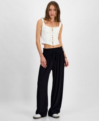 Kingston Grey - Juniors' Wide-Leg Soft Pants
