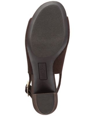 Women's Peyyton Slingback Knit Dress Block Heel Shooties, Exclusively at Macy's