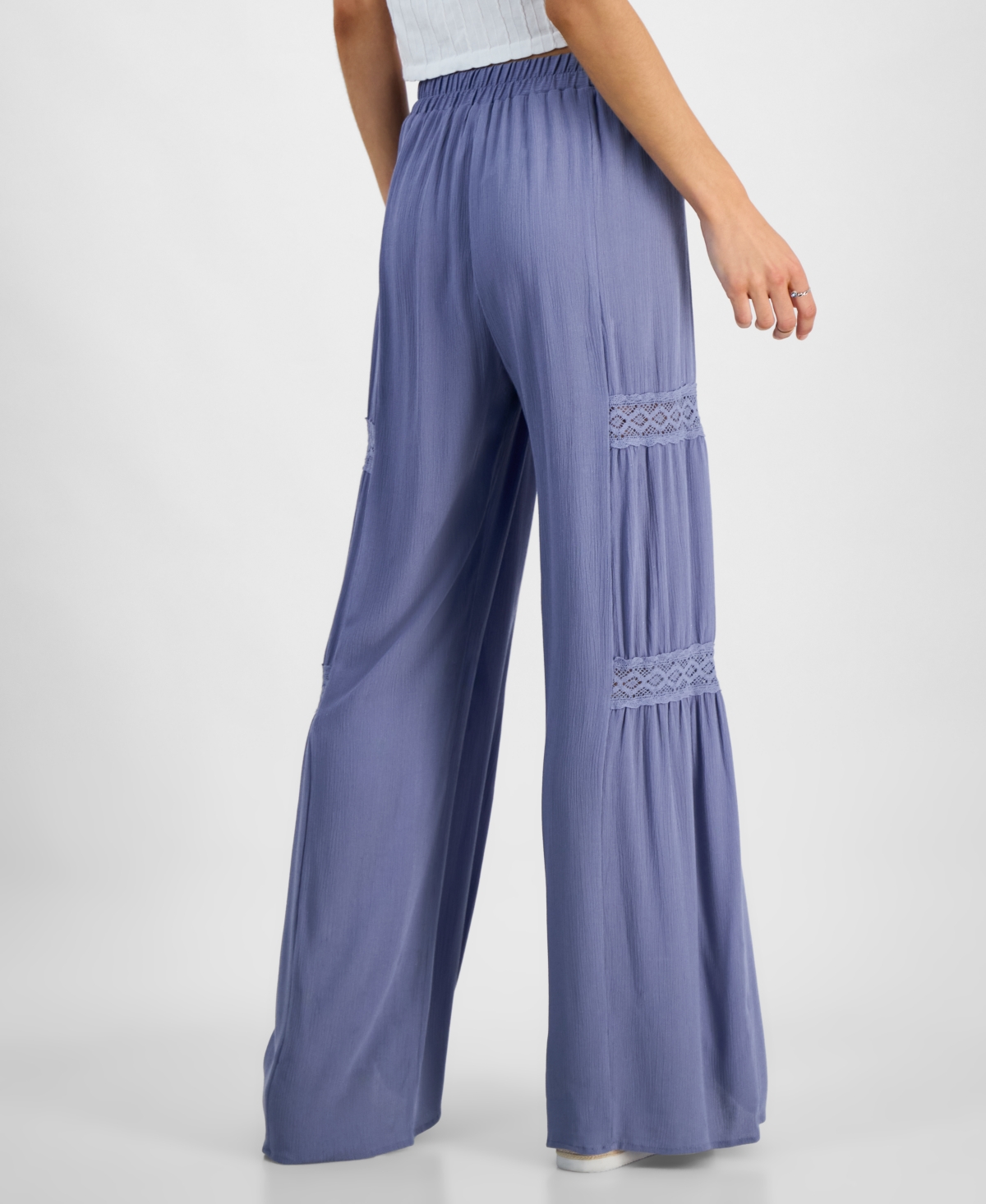 KINGSTON GREY JUNIORS' HIGH-RISE WIDE-LEG PANTS 