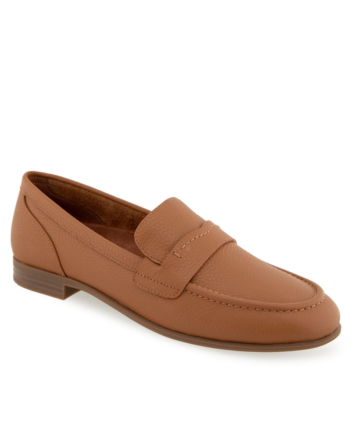 AEROSOLES WOMEN'S WINONA ALMOND TOE LOAFER FLATS 